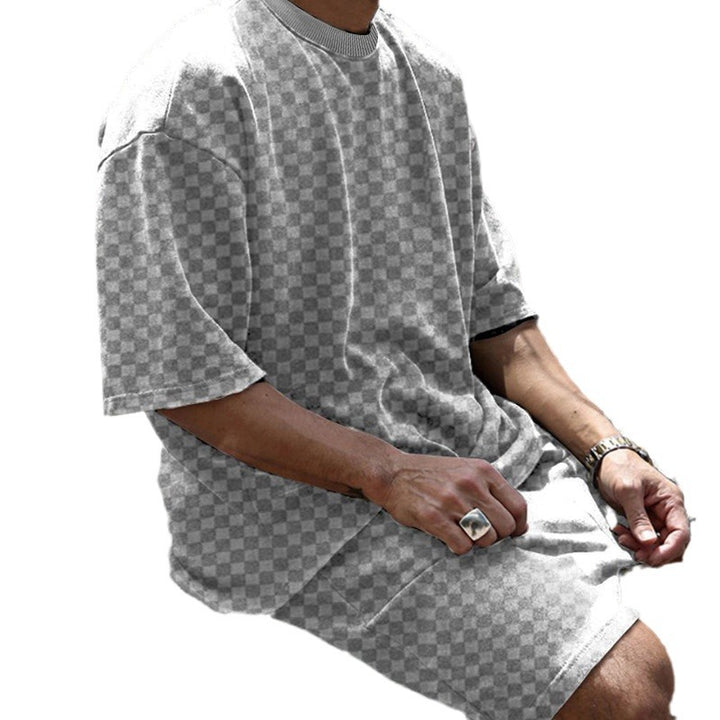 Herren komfortables Sommer-Set mit Übersize-T-Shirt und Shorts Drune