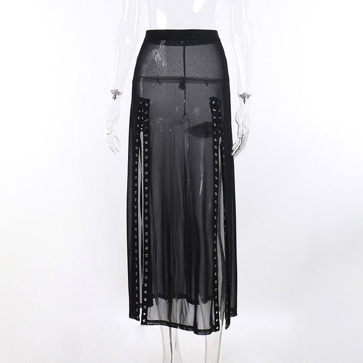 Damen figurbetonte Bluse mit Rüschendetails und Schnürung Drune