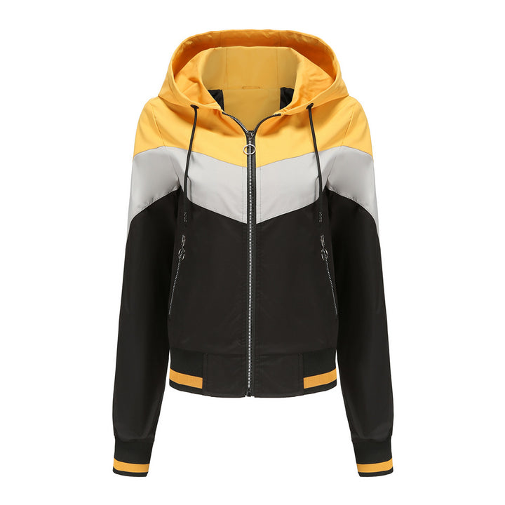 Damen sportliche Windbreaker-Jacke mit praktischen Reißverschlusstaschen Drune
