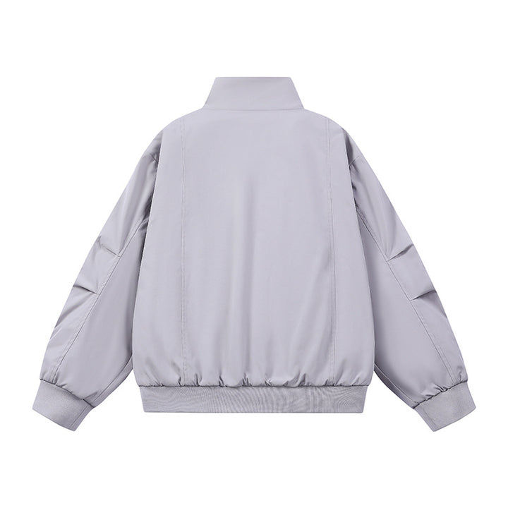 Herren Kunstvelours‑Bomberjacke im Oversize‑Boxy‑Cut mit Zwei‑Wege‑Reißverschluss & elastischem Saum Drune