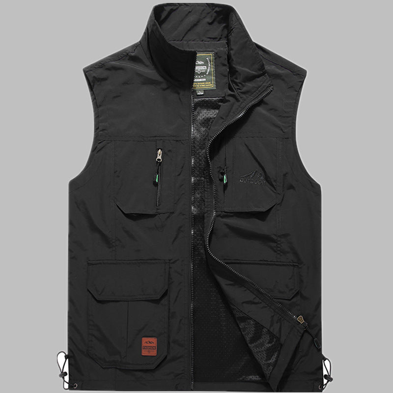 Herren Outdoor‑Utility‑Weste mit multifunktionalen Taschen und atmungsaktivem Meshfutter Drune