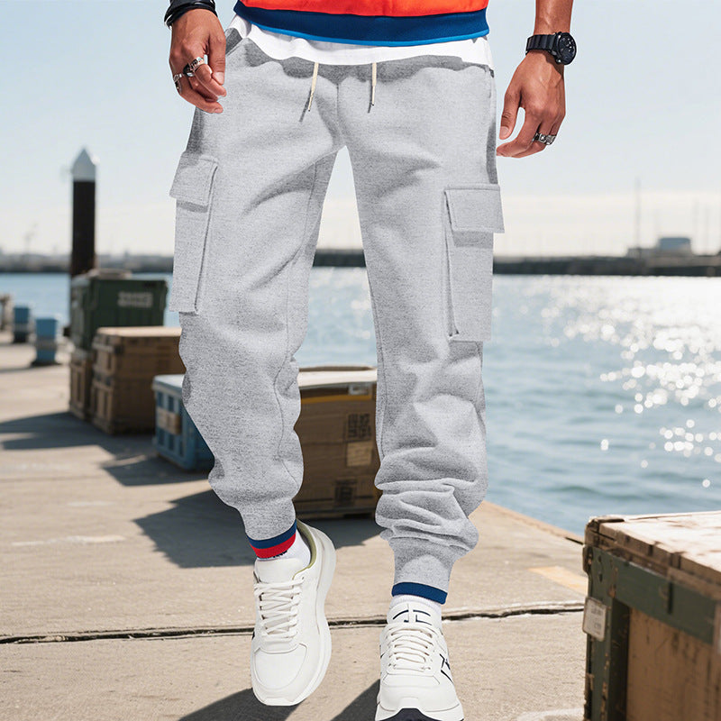 Herren nan urbaner Utility-Jogger mit Kordelzug, aufgesetzten Klapptaschen und elastischem Bündchen Drune