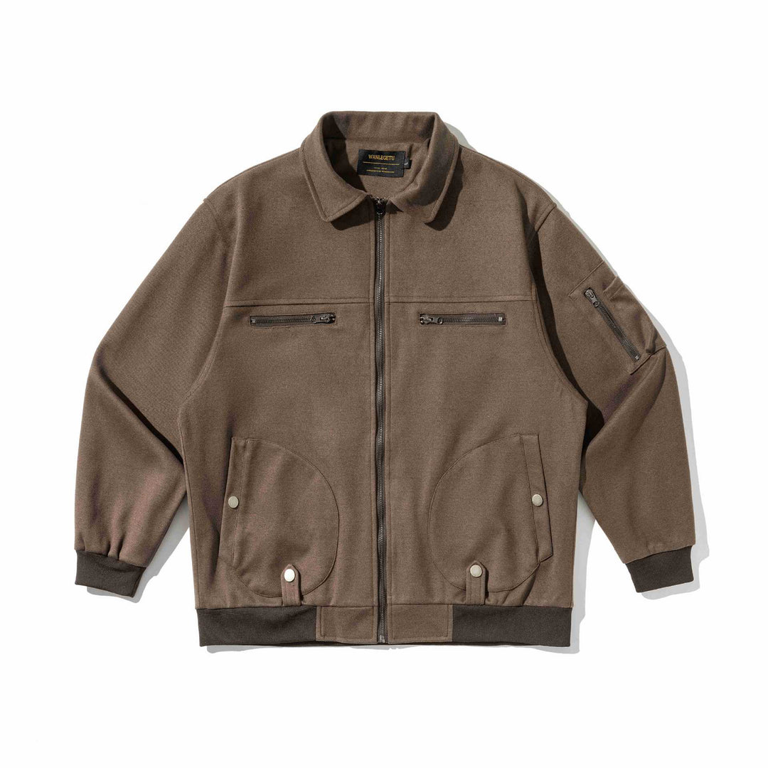 Herren Kurzblouson im Utility‑Style mit gesteppter Front, Zip‑Brusttaschen und Rippbündchen Drune