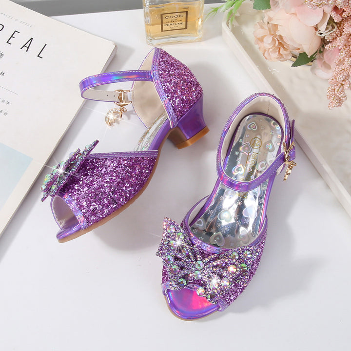 Mädchen Elegante Ballerina Sandalen mit Glitzer und Strass Drune