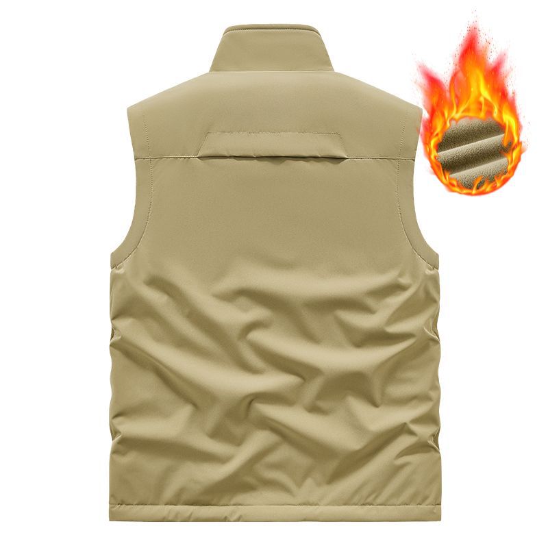 Herren Leichte technische Outdoor‑Weste mit Stehkragen, Netzfutter und Reißverschlusstaschen Drune
