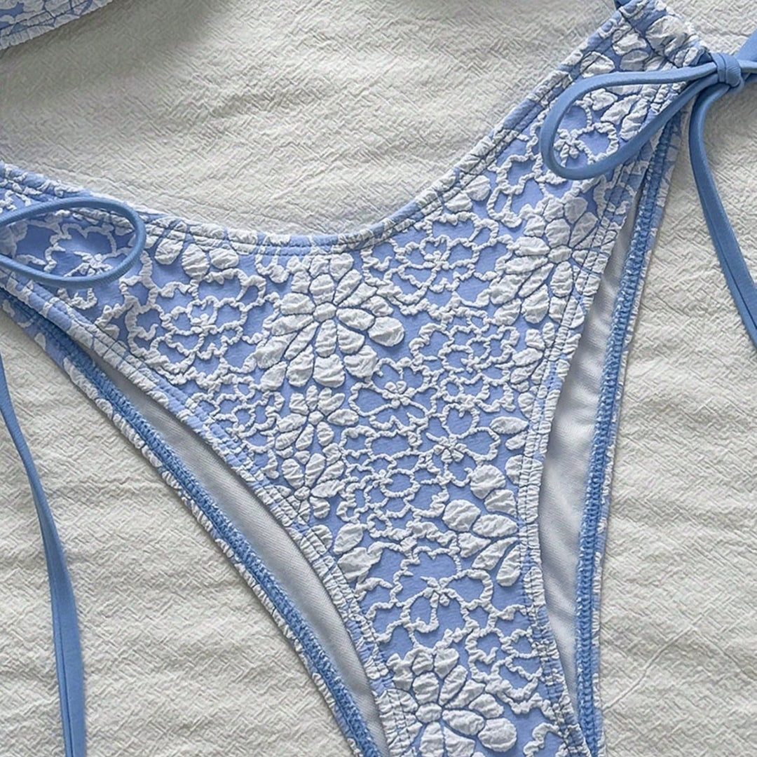 Damen Blumenmuster Bikini Drune