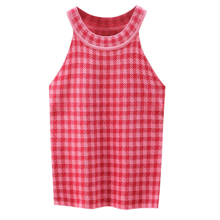 Damen Sportliches Tanktop mit schickem Karomuster Drune