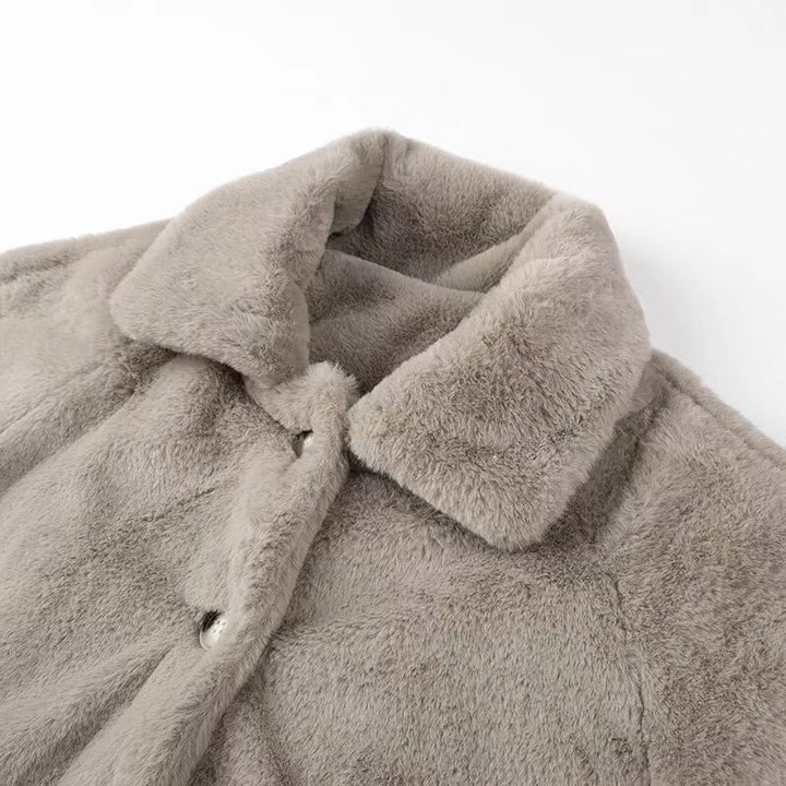 Damen Kuscheljacke mit elegantem Kragen Drune