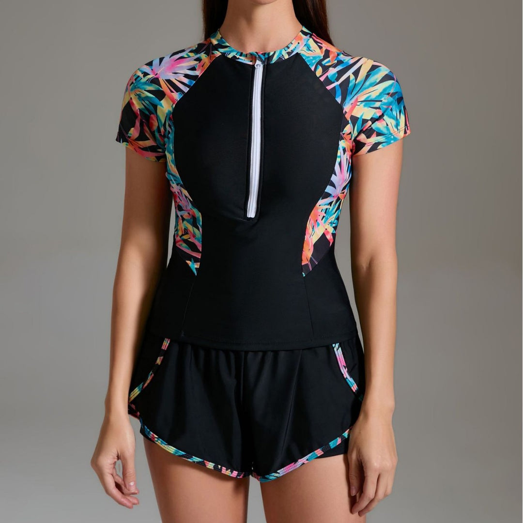 Damen Sportliches 2-in-1 Schwimmanzug Drune