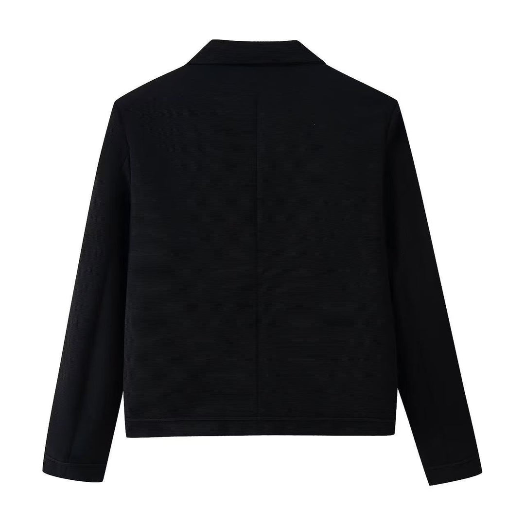 Damen Kurze militärisch inspirierte Jacke mit Knoten- und Kordelverschlüssen Drune