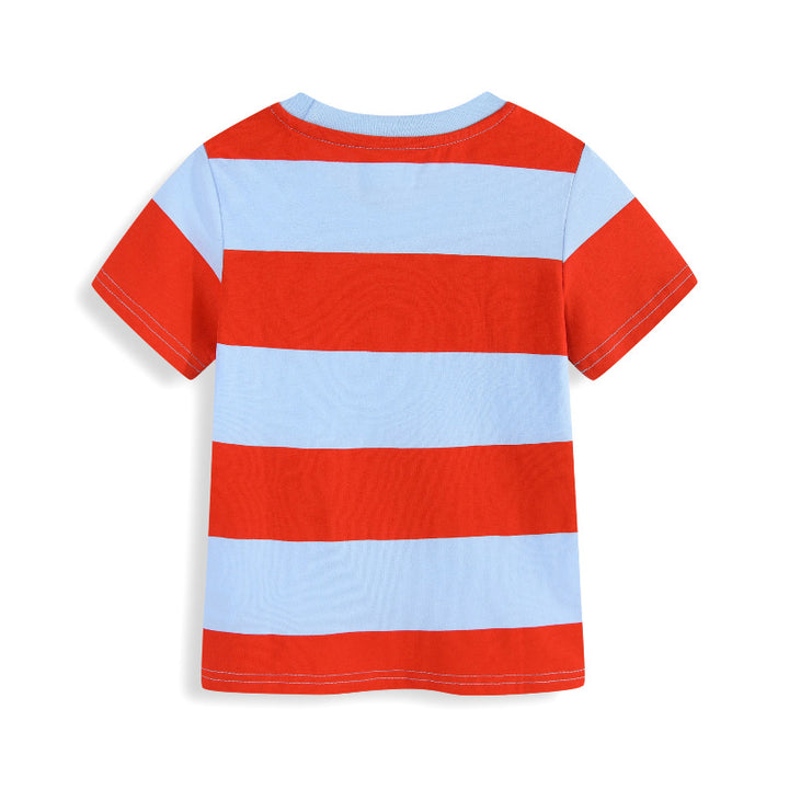 Jungen T-Shirt mit buntem Baustellenfahrzeug-Motiv Drune