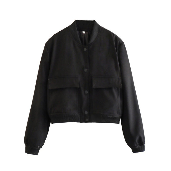 Damen Sportliche Kurzjacke mit Pattentaschen
