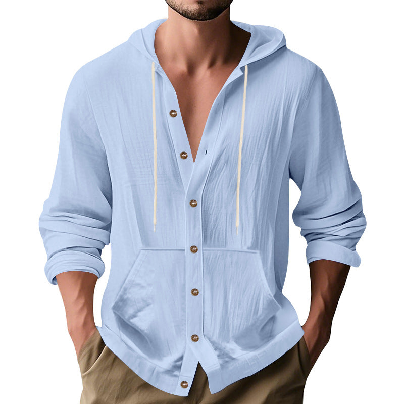 Herren lässige Sommerjacke mit Kapuze Drune