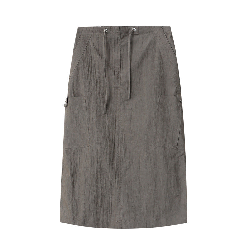 Damen Eleganter Maxirock mit praktischen Taschen Drune