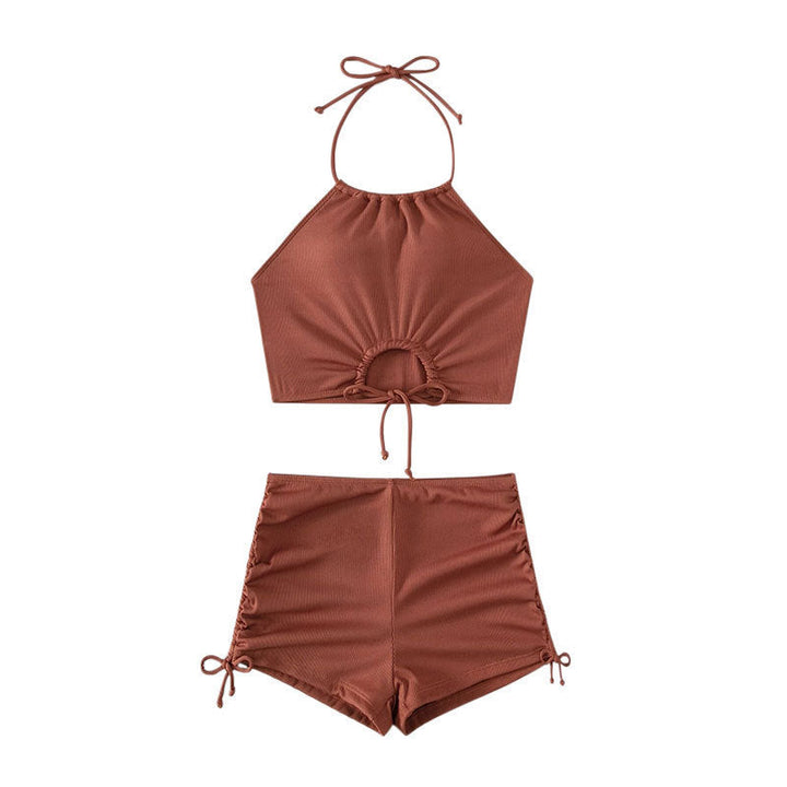 Damen Sportliches Bikini-Set mit modischer Raffung Drune