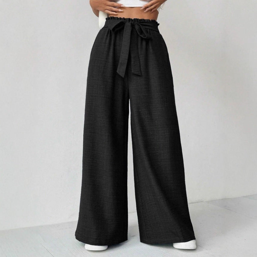 Damen Weit geschnittene Hosen mit verstellbarem Bund Drune