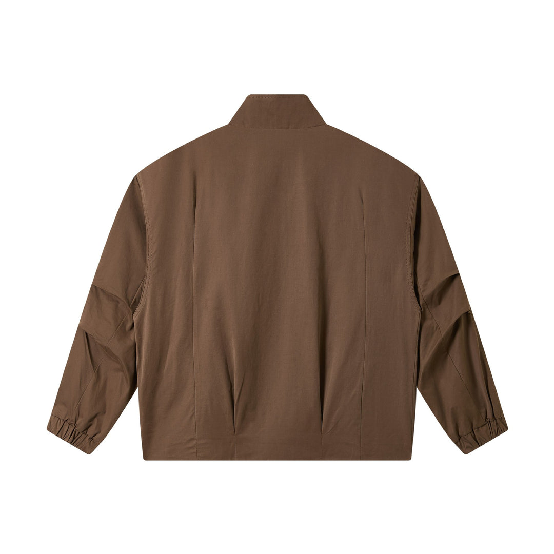 Herren Kurz geschnittener Utility-Blouson mit hohem Funnelkragen und Pattentaschen Drune