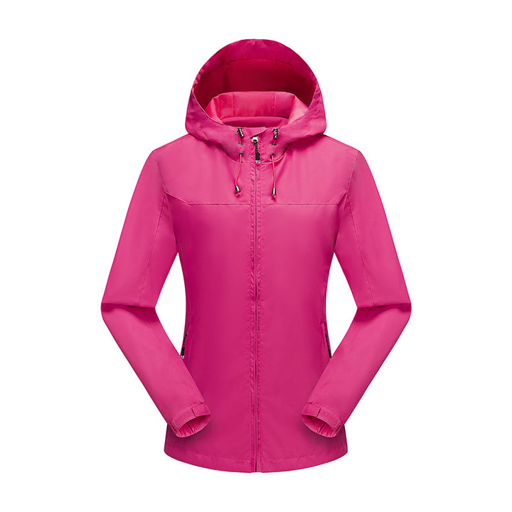 Herren ultraleichte packbare Regenjacke mit verstellbarer Kapuze und elastischen Manschetten Drune