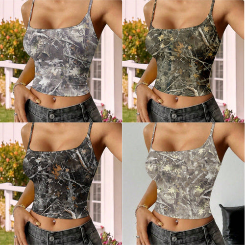 Damen ärmelloses Top im Camouflage-Design Drune