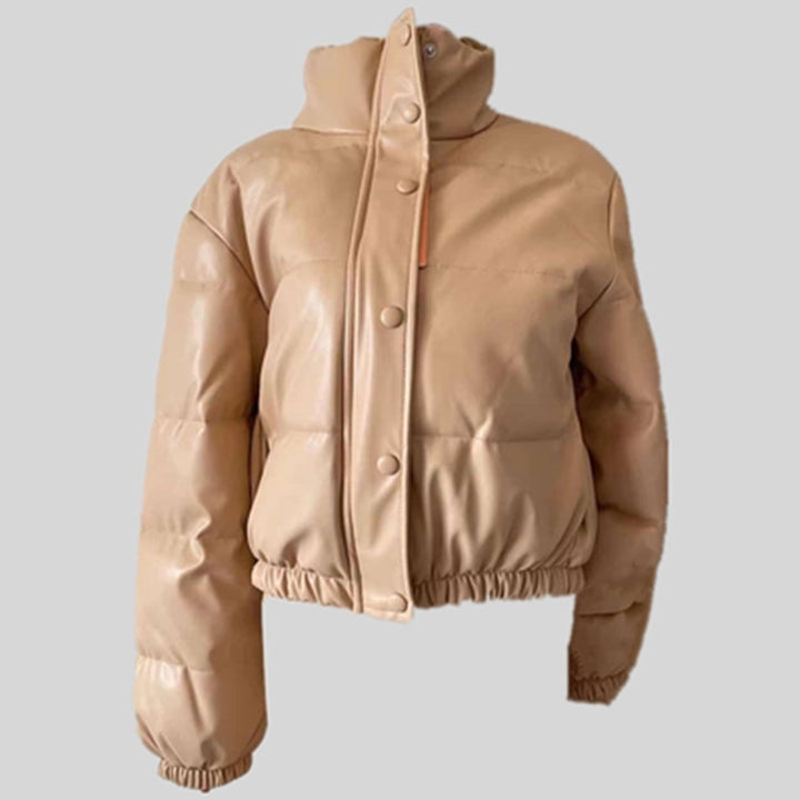 Damen Kunstleder Steppjacke Drune