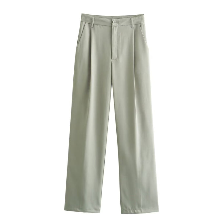 Damen Weite Tuchhose mit eleganter Bundfalte Drune