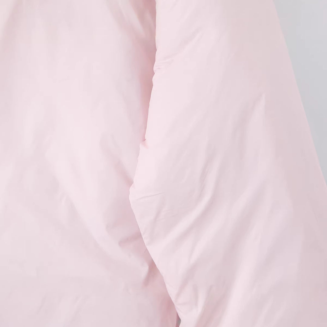 Damen Kurze boxy Funktionsjacke mit Kapuze, wattierter Isolierung und diagonalen Reißverschlusstaschen Drune