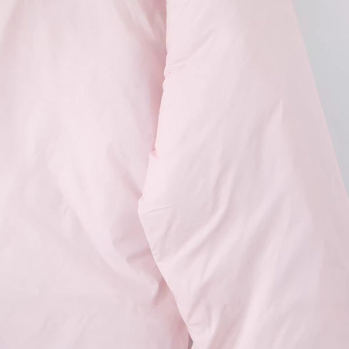 Damen Kurze boxy Funktionsjacke mit Kapuze, wattierter Isolierung und diagonalen Reißverschlusstaschen Drune