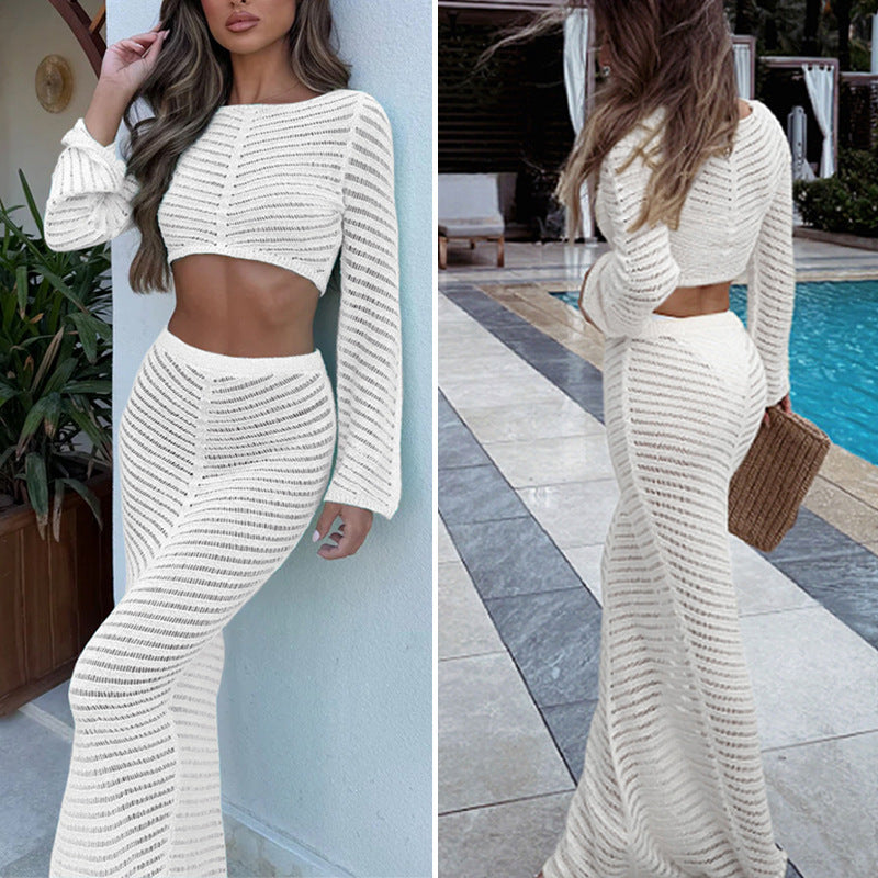 Damen Strickzweiteiler mit weitem Schnitt und eleganten Details Drune