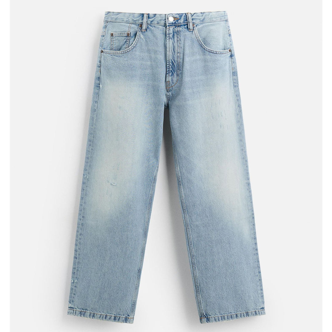 Damen High‑Waist Cropped Wide‑Leg Jeans aus weichem Stretch-Denim Drune