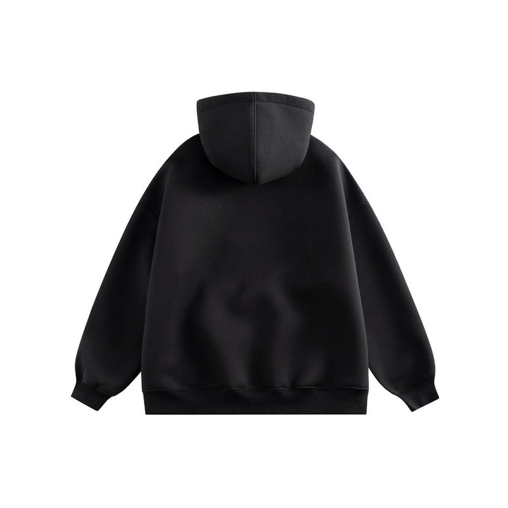 Unisex Oversize-Kapuzenpullover aus French-Terry mit Kängurutasche und abnehmbaren Plüschanhänger Drune