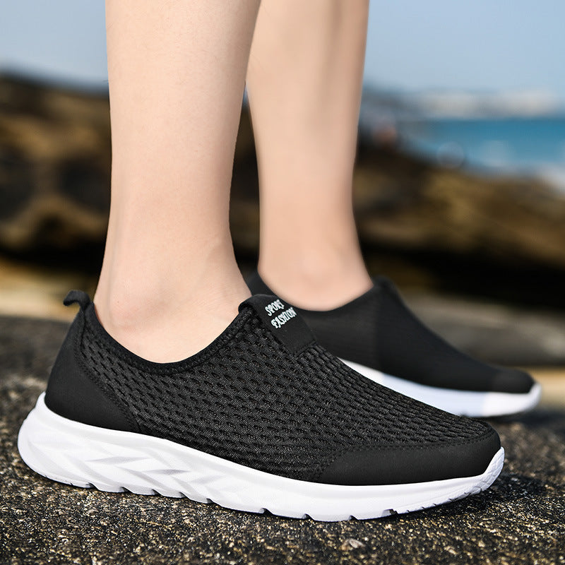 Unisex Atmungsaktive Schlupfsneaker aus Mesh mit rutschfester Leichtsohle Drune