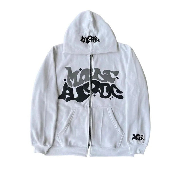 Damen sportliche Kapuzenjacke im urbanen Graffiti-Stil Drune