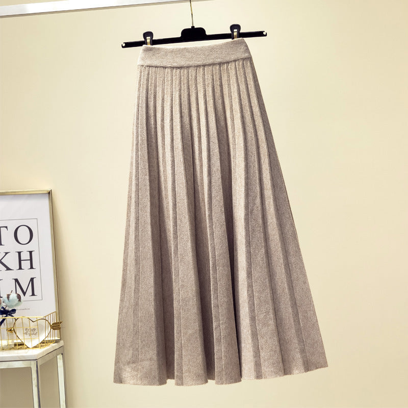 Damen Plissee Midirock Drune
