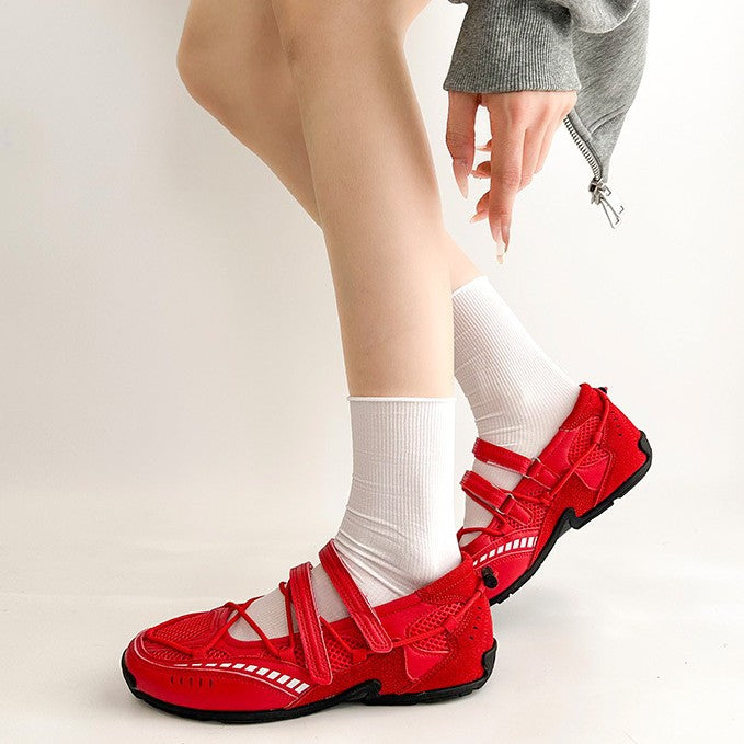 Damen Freizeitschuhe mit elastischem Riemchen-Design für optimalen Halt Drune