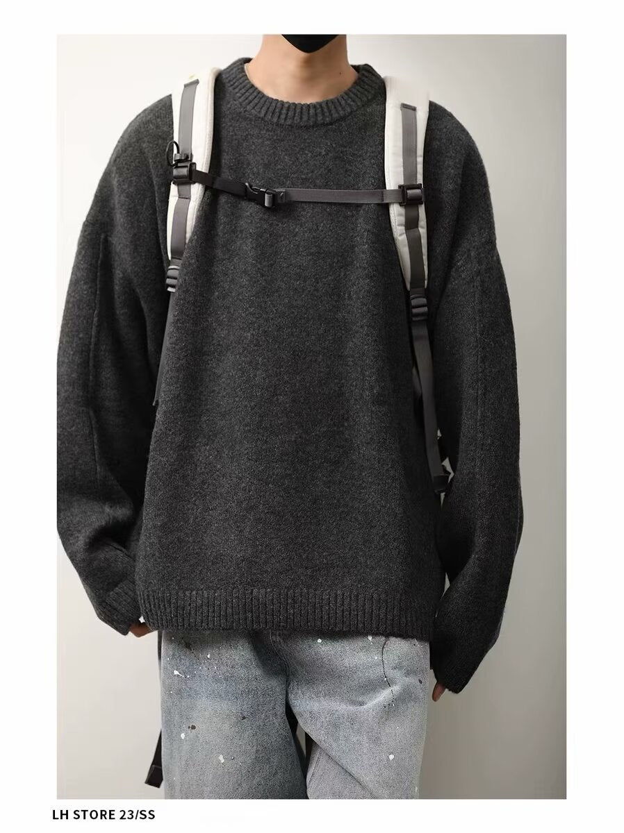 Herren Gemütlicher Oversized Pullover Drune