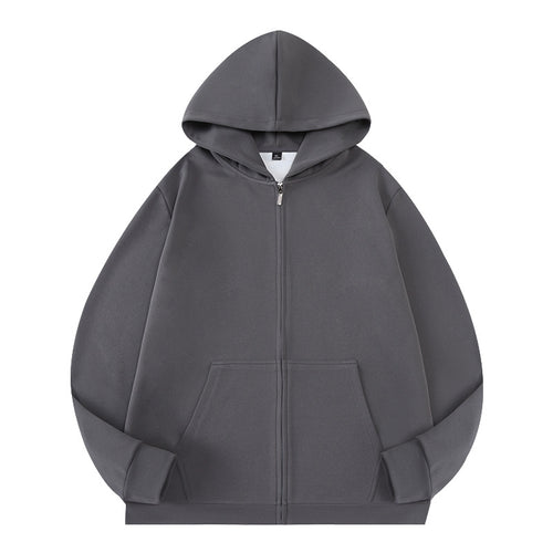 Unisex Oversize Kapuzen‑Zipjacke aus French‑Terry mit verdeckter Nahtführung Drune