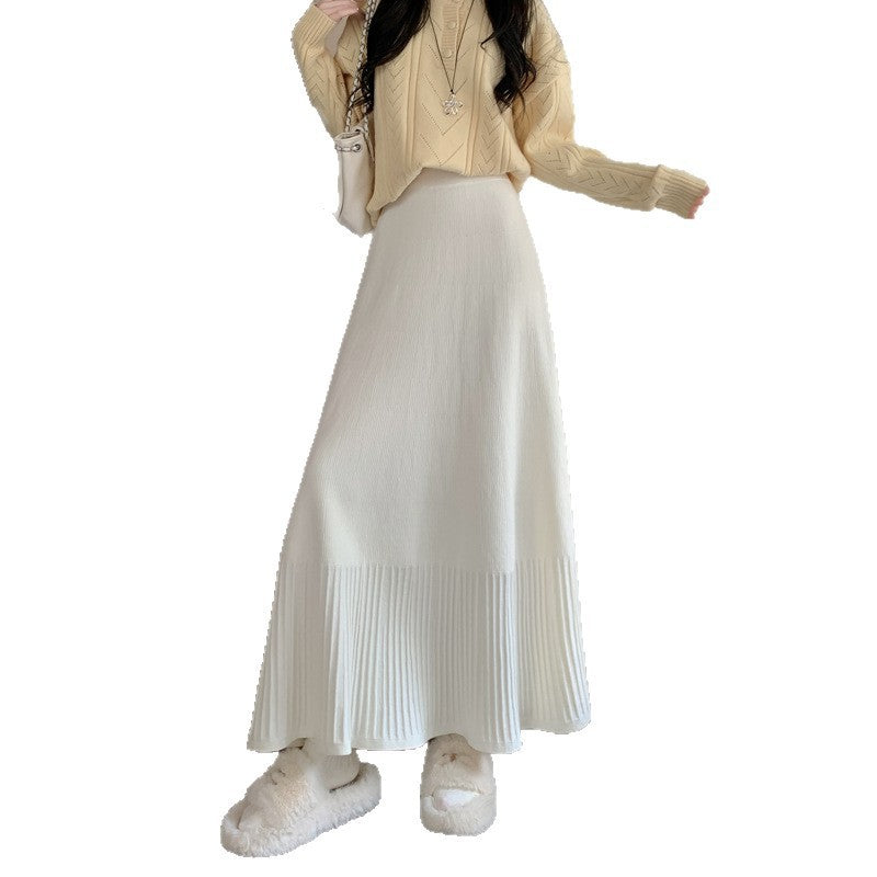 Damen Eleganter plissierter Maxirock Drune