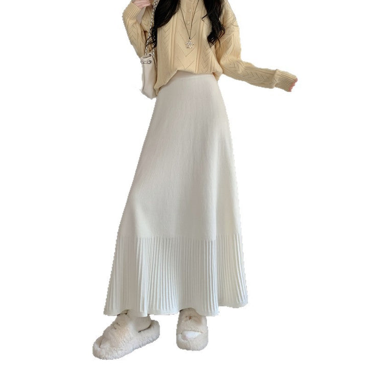 Damen Eleganter plissierter Maxirock Drune