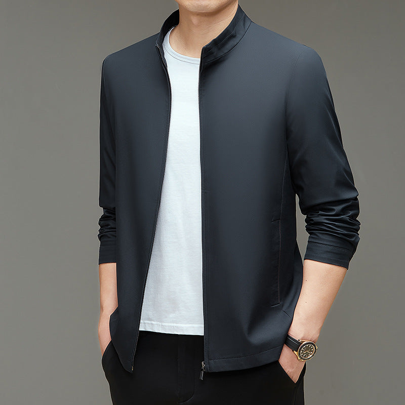 Herren Funktionale Übergangsjacke mit Stehkragen und eleganten Reißverschlussdetails Drune