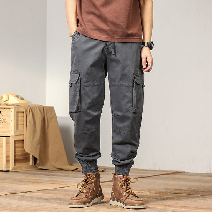 Herren Tapered-Cargo-Joggerhose mit verstärkten Kniepartien und elastischem Saum Drune