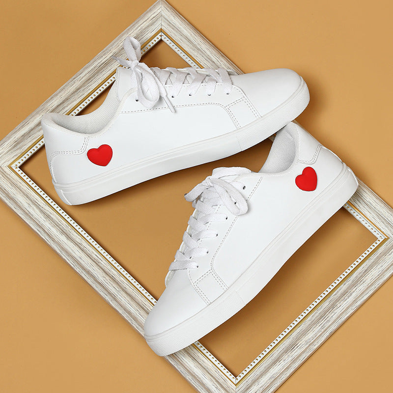 Damen Sneakers mit Herz-Applikation und weicher Innensohle Drune