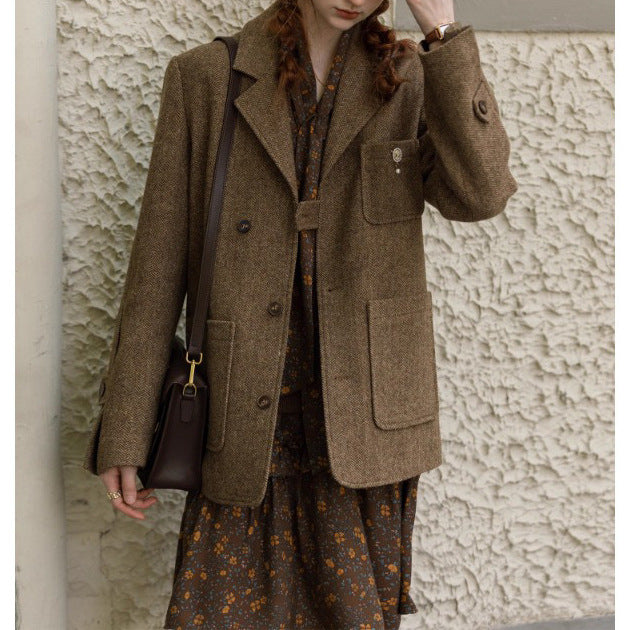 Damen Stylische Wolljacke Drune