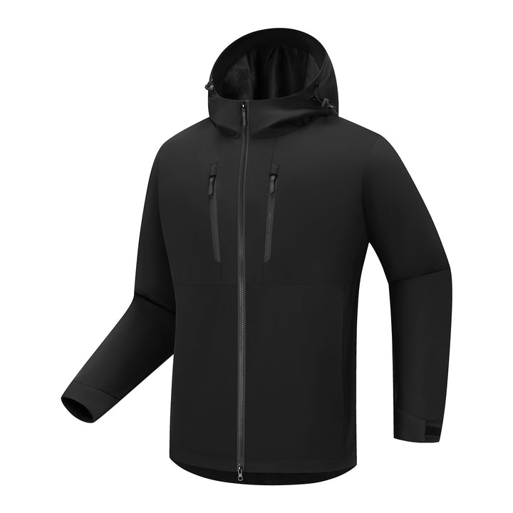 Herren Technische Softshell-Jacke mit ergonomischer Kapuze und vertikalen Brusttaschen Drune