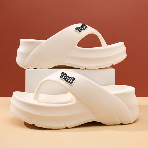 Femme Leichte Flip-Flop Sandalen mit Gepolstertem Fußgewölbe Drune