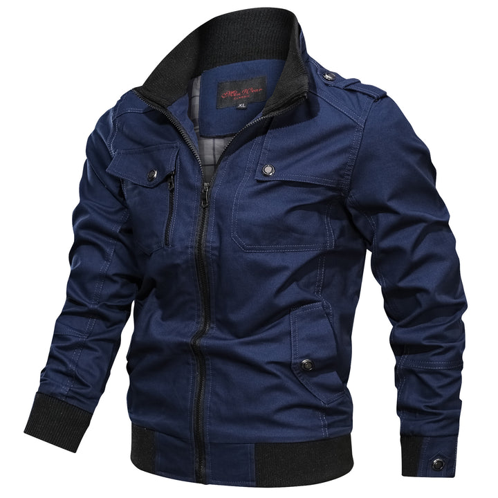 Herren Utility-Fieldblouson aus Canvas mit Rippkragen und Pattentaschen Drune