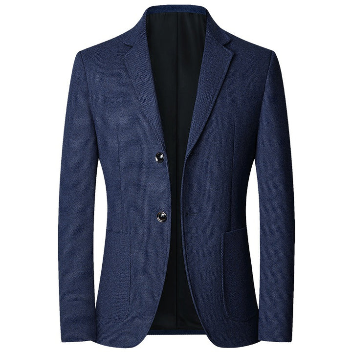 Herren Slim Fit Sakko mit feiner Struktur und klassischer Knopfleiste Drune