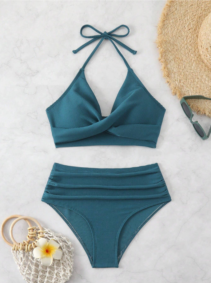 Damen Hochtailliertes Bikini-Set Drune