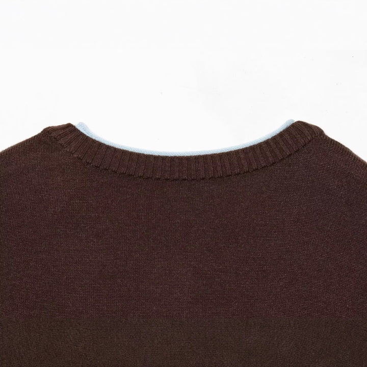 Damen Cardigan mit kontrastfarbener Knopfleiste und zweifarbigen Ärmeln Drune