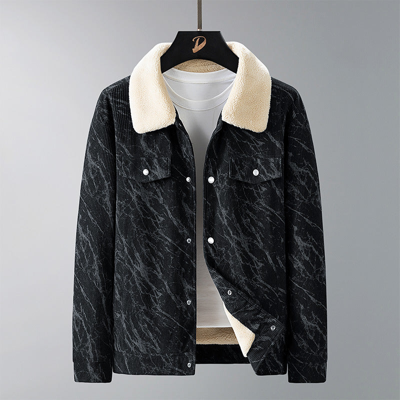 Herren Modische Cordjacke mit stylischem Design Drune
