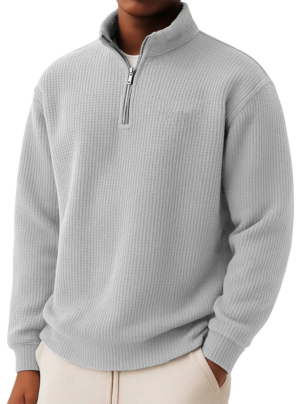 Herren Hochwertiger Pullover mit Reißverschluss Drune